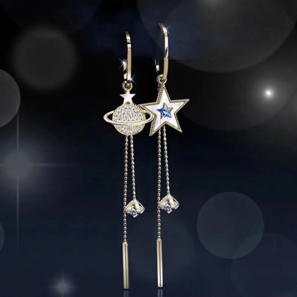 Betsey Johnson Star & Saturn earrings